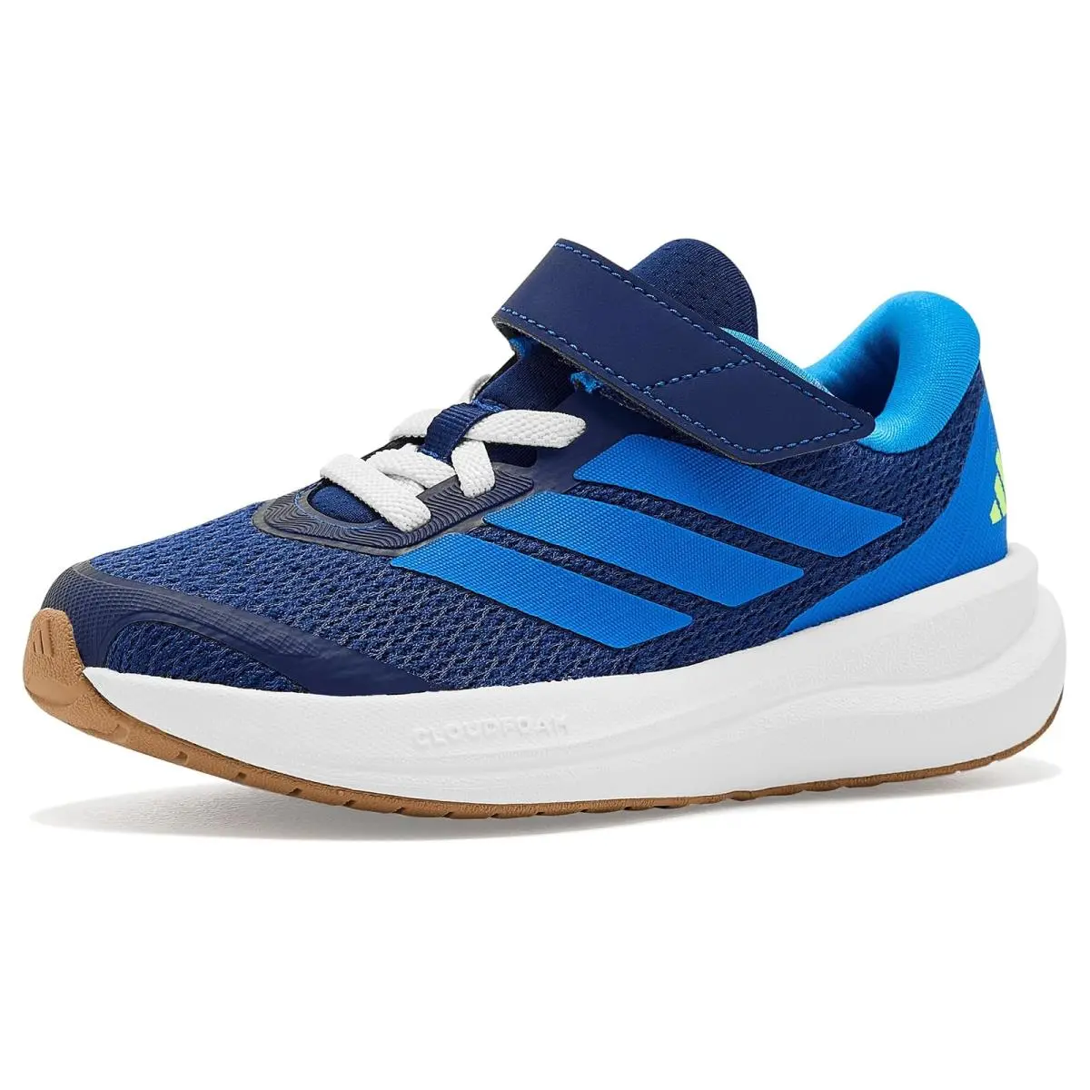 Kids Run Falcon 6 Elastic Lace Amp Strap Little Kid Dark Blue/Bright Royal/Lucid Lemon by Adidas