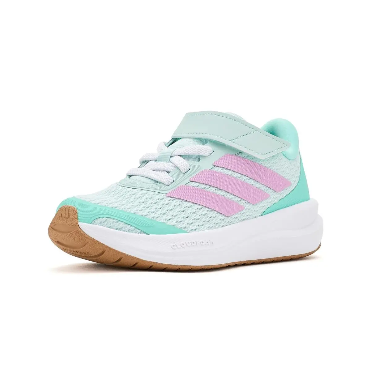 Kids Run Falcon 6 Elastic Lace Amp Strap Little Kid Halo Mint/Bliss Lilac/Flash Aqua by Adidas