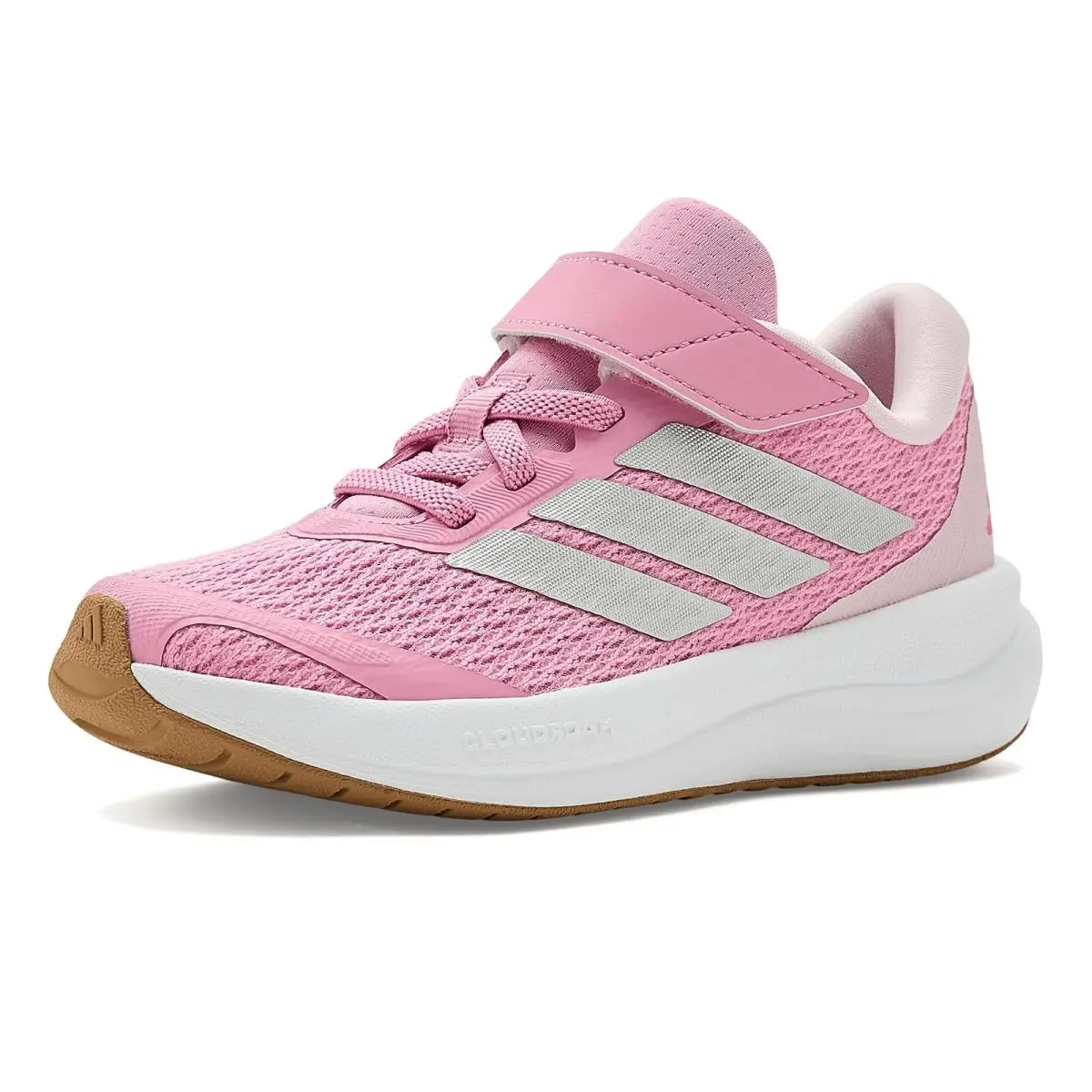 Kids Run Falcon 6 Elastic Lace Amp Strap Little Kid St Tropic Bloom/Silver Metallic/Lucid Pink by Adidas