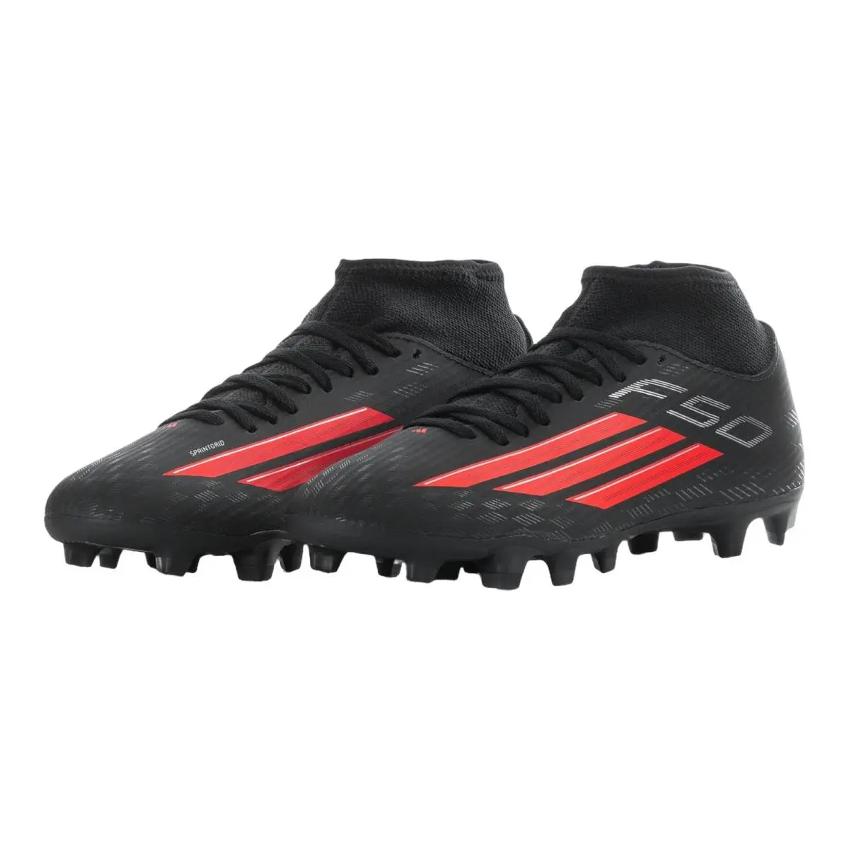 Adidas shoes - F50 Club Mid Fg Mg - JQ4031 - Black/Iron Met/Lucid Red 9