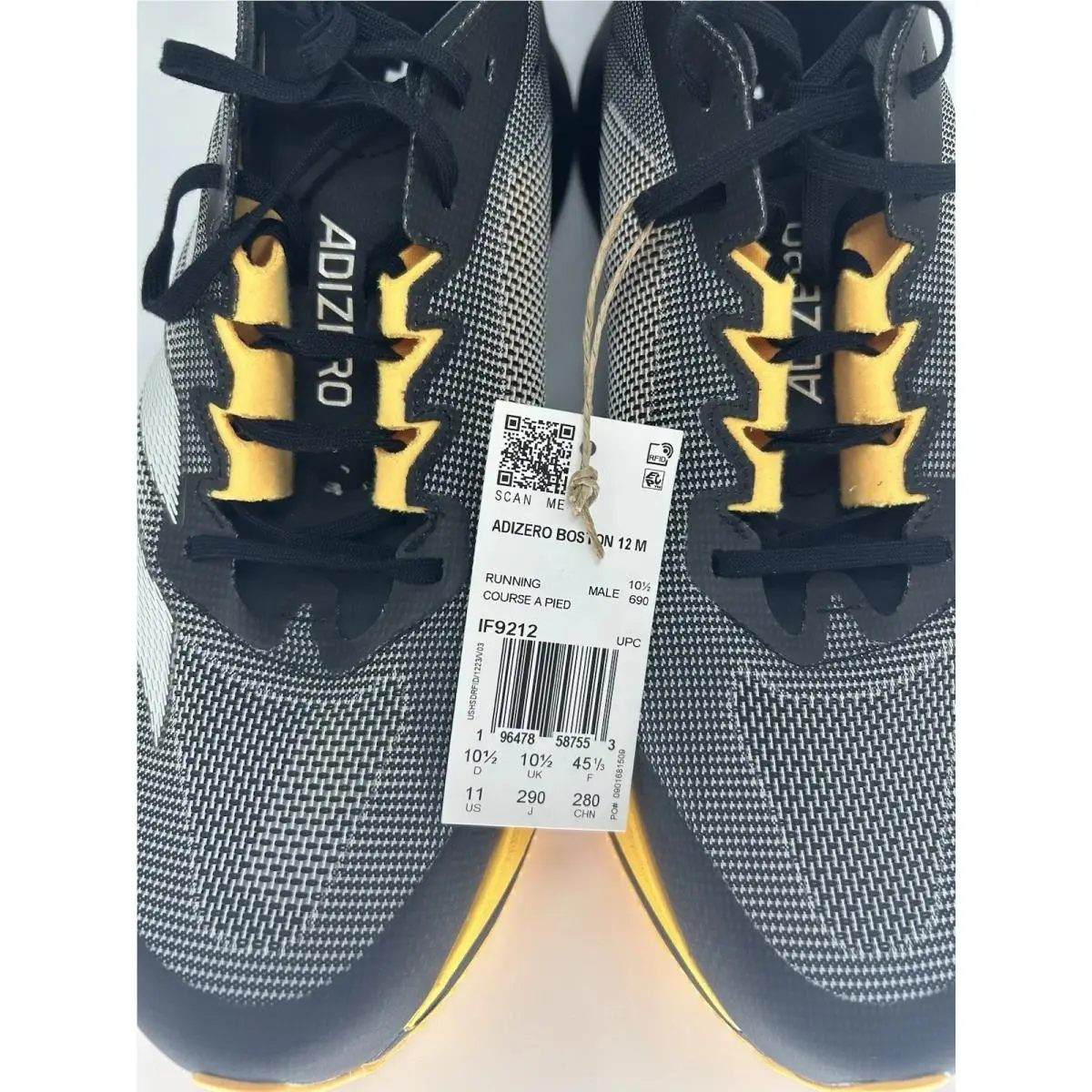 Adidas shoes - adidas adizero boston - adizero boston - IF9212 - Black Zero Metallic Spark 12