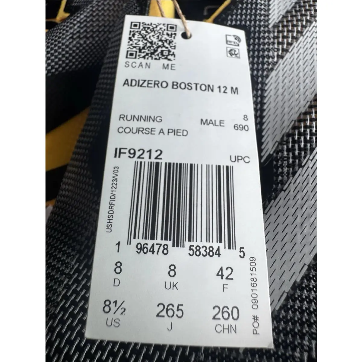 Adidas shoes - adidas adizero boston - adizero boston - IF9212 - Black Zero Metallic Spark 28