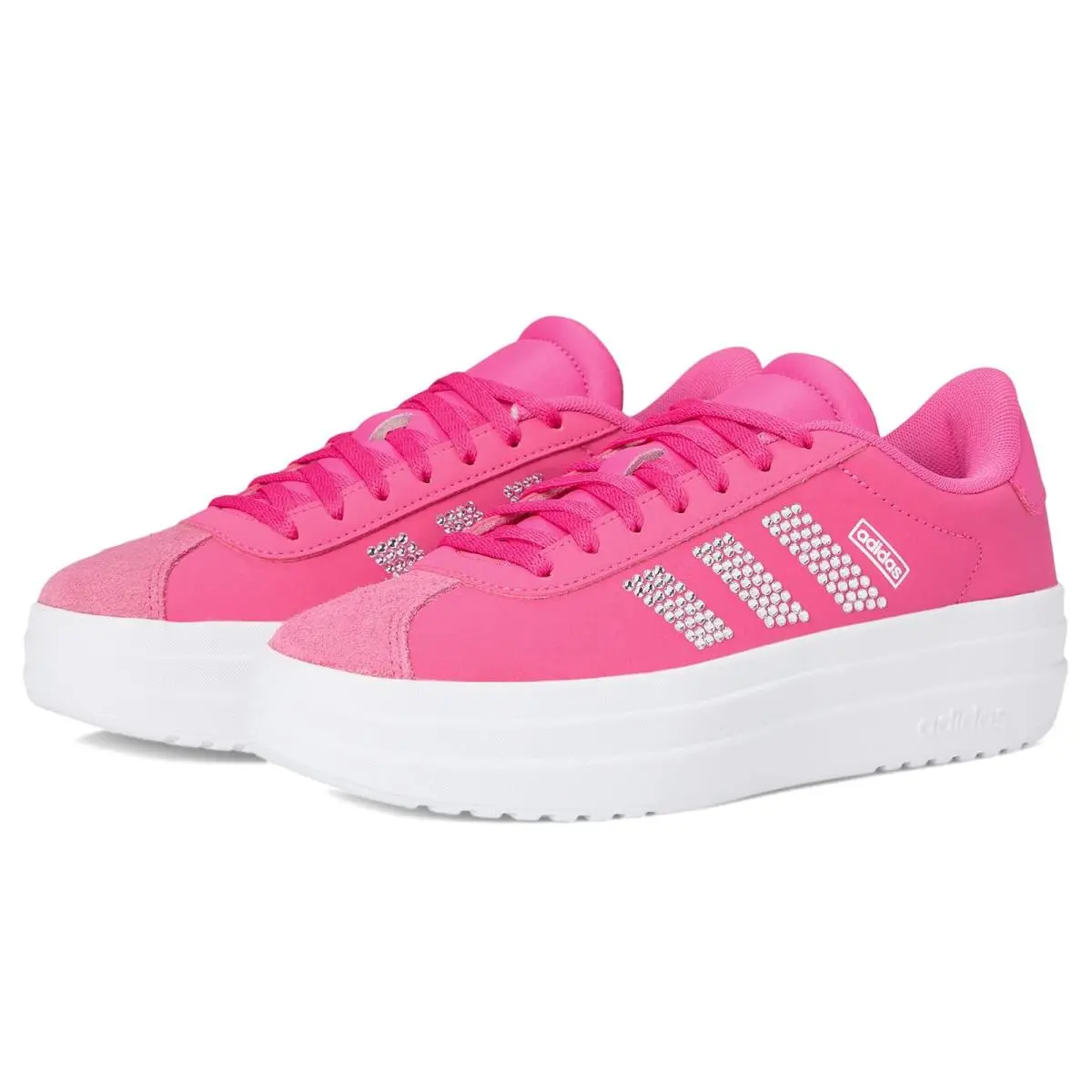 Children Unisex Shoes  Kids VL Court Bold Sportswear Shoes Big Kid Pulse Magenta/White/Pulse Magenta by Adidas