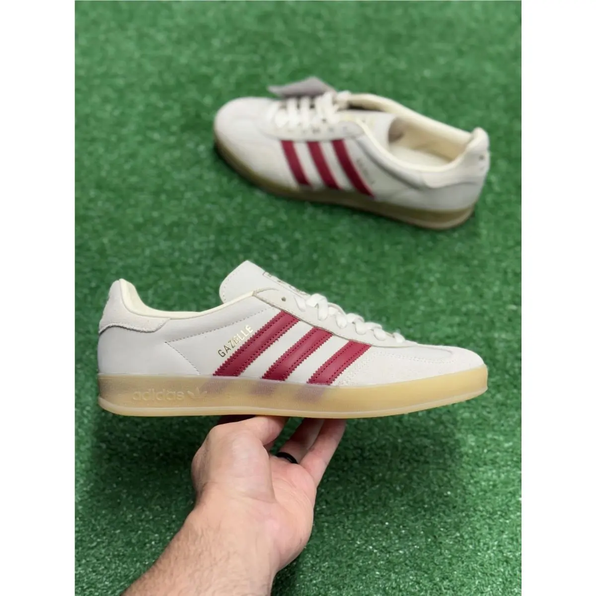 Adidas shoes - Gazelle Indoor Cream White Red Gum - IH9676 - Beige 4