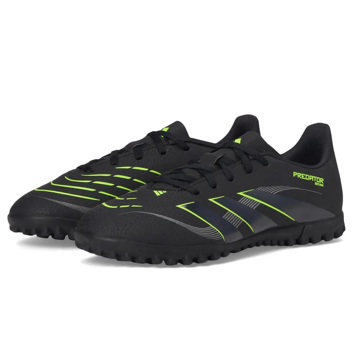 Children Unisex Shoes Adidas Kids Club Predator Turf Cleats Little Kid/big Kid - Black/Carbon/Lucid Lemon