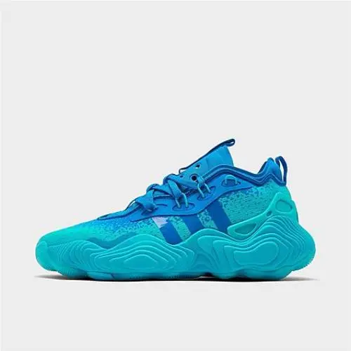 Boys Trae Young 3 Basketball Shoes Lucid Cyan/Lucid Cyan/True Blue by Adidas