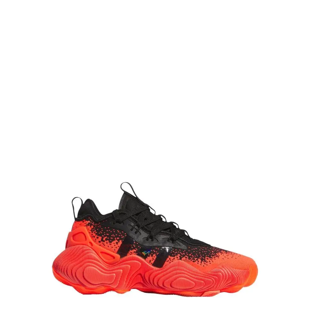 Boys Trae Young 3 Basketball Shoes Solar Red/Core Black/Core Black by Adidas