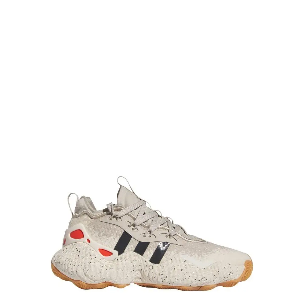 Boys Trae Young 3 Basketball Shoes Wonder Beige/Grey Five/Wonder White by Adidas