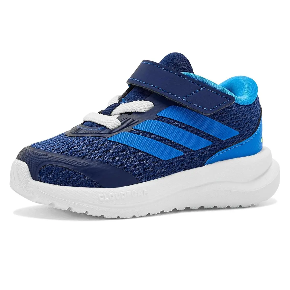 Kids Run Falcon 6 Elastic Lace Amp Strap Infant/toddler Dark Blue/Bright Royal/Lucid Lemon by Adidas