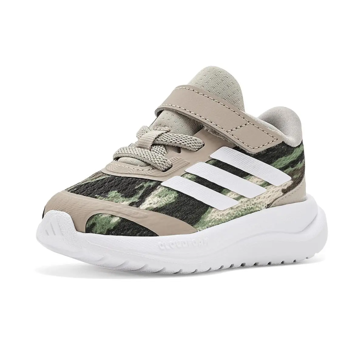Kids Run Falcon 6 Elastic Lace Amp Strap Infant/toddler Light Brown/White/Dark Brown by Adidas