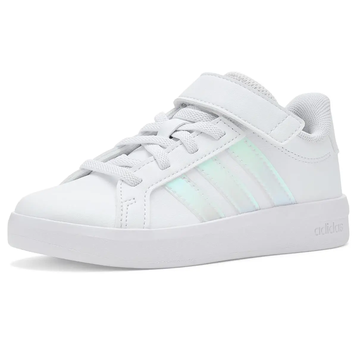 Children Unisex Shoes  Kids Grand Court 3.0 Shoes Little Kid White/Iridescent/White by Adidas