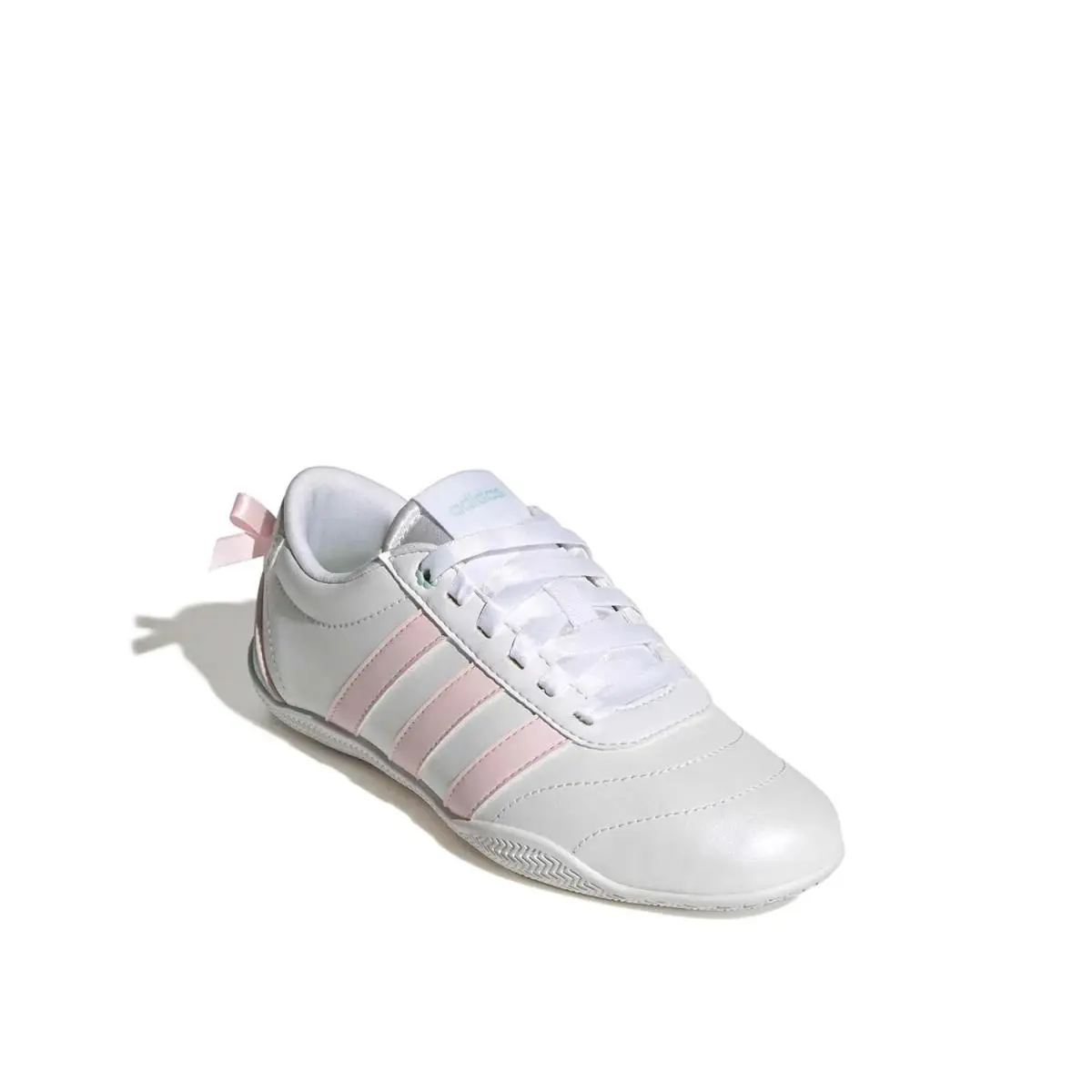 Girl`s Fashion Sneakers  Grand Court Lo Sneaker White/Light Pink by Adidas