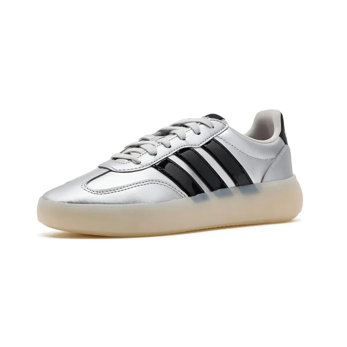 Children Unisex Shoes  Kids Barreda Decode Shoes Little Kid Silver Metallic/Black/Chalk White by Adidas