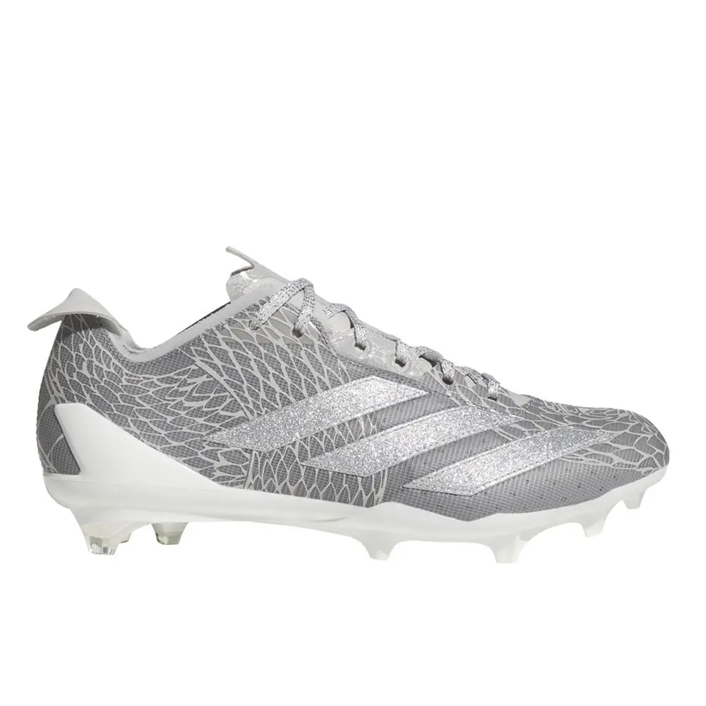 Adidas Adizero Electric Football Cleats Mens Grey Silver Sneakers Athletic Shoe