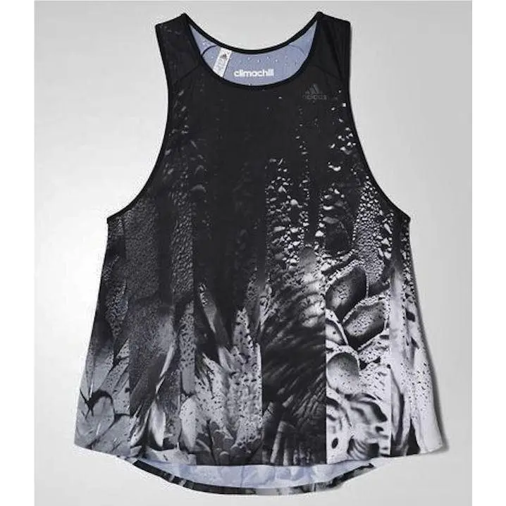 Adidas clothing - ADIDAS Standard 19 Climachill Print  Racerback Training Tank Top - AI0960 - Black 7