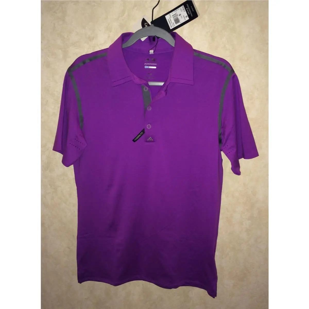 Adidas clothing - ADIDAS Puremotion Golf Tour Climacool S/S Polo Shirt - Z77432 - Purple 1