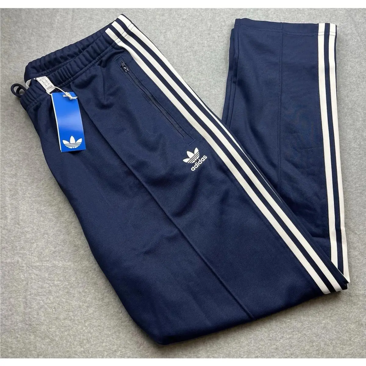 Adidas Originals Beckenbauer Classic Track Pants Navy Blue Men`s IP0421