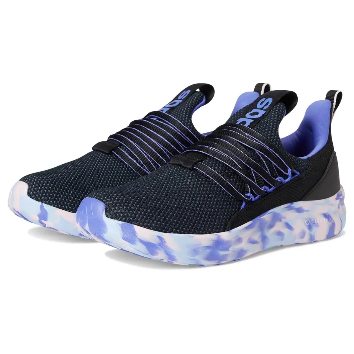 Adidas Kids Lite Racer Adapt 7.0 Lifestyle Shoes Little Kid/big Kid - Black/Clear Pink/Cobalt Blue