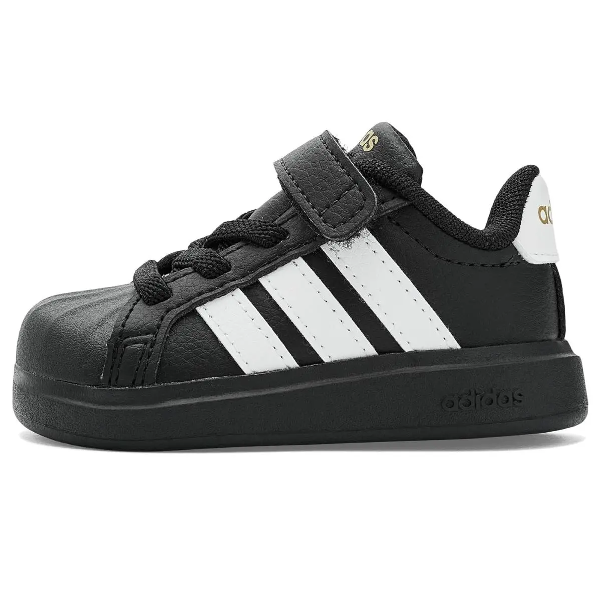 Adidas shoes - Black/White/Gold Metallic 9