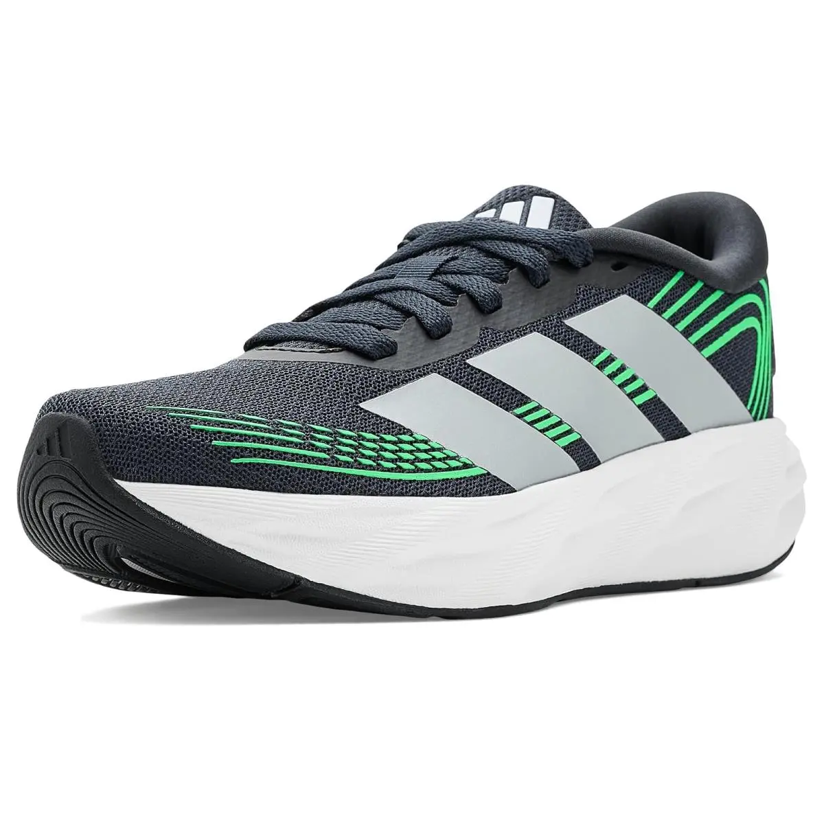 Children Unisex Shoes  Kids Galaxy 8 Shoes Big Kid Night Grey/Tech Grey Metallic/Screaming Green by Adidas