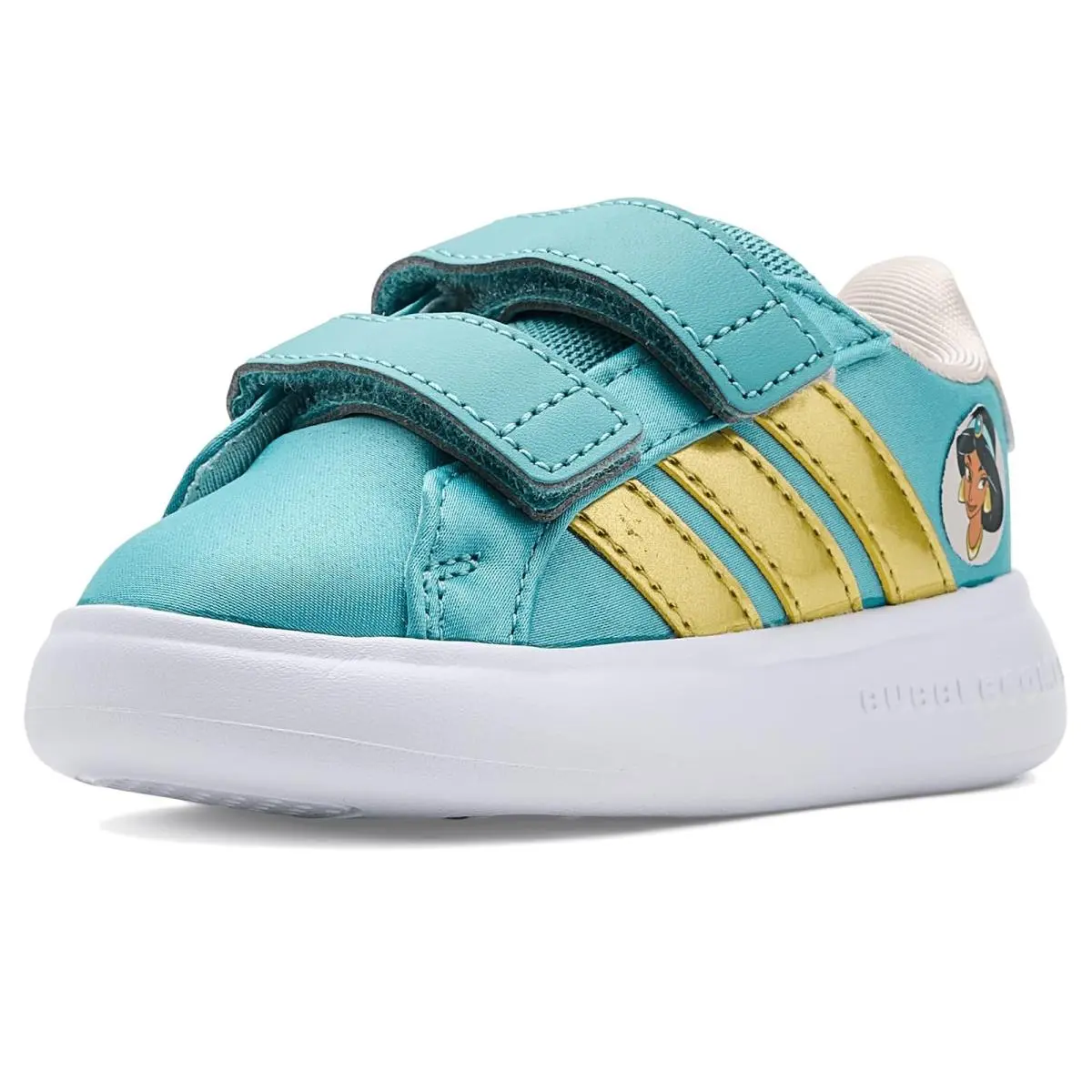 Children Unisex  Kids x Disney Aladin Grand Court 3.0 Shoes Toddler Mint Ton/Gold Metallic/Wonder Quartz by Adidas