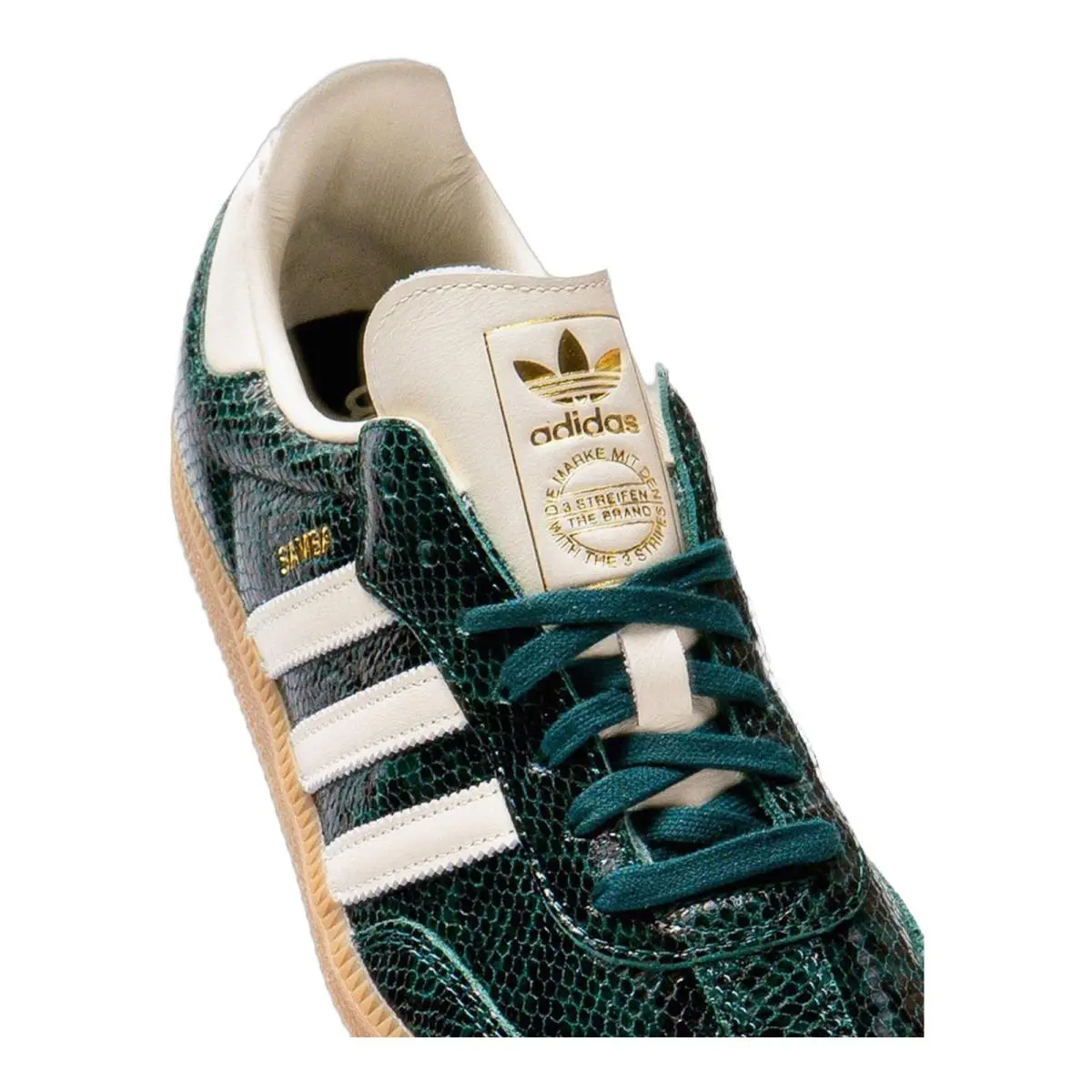 Adidas shoes - Samba Og Faux Snakeskin - Samba Faux Snakeskin - JR8848 - Black/Cream White/Collegiate Green 4