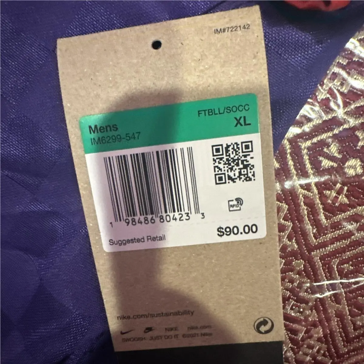 Nike clothing - Nike Dri-Fit - IM6299-547 - Purple/White/Gym Red (UPC: 0198486804233) 11