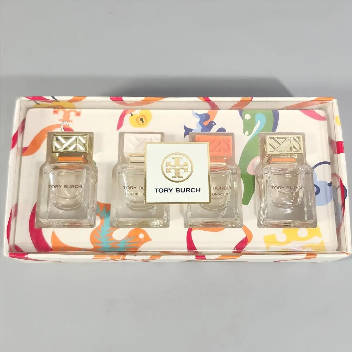 Parfum 4pc Gift Set Just Like Heaven Knock on Wood Extrait 0.24 Fl Oz by Tory Burch