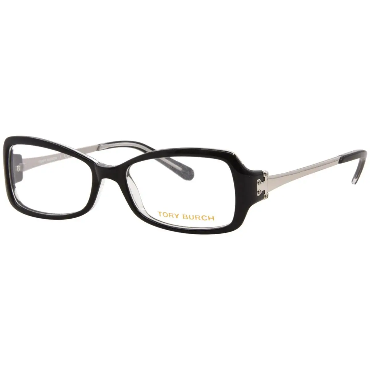TY2012 541 Eyeglasses Frame Women`s Black/silver Full Rim 51mm by Tory Burch