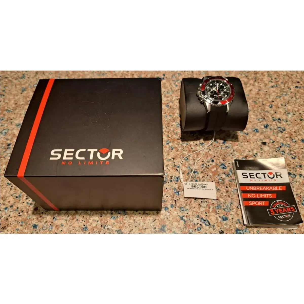 Sector 230 39MM R3251161053 Black Watch with Black Silicone Strap