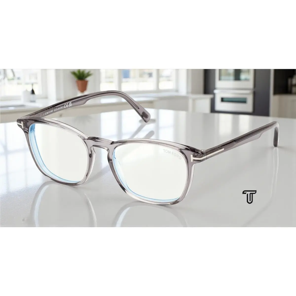 Tom Ford FT5960 B 020 BB Grey Other 52 mm Men`s Eyeglasses