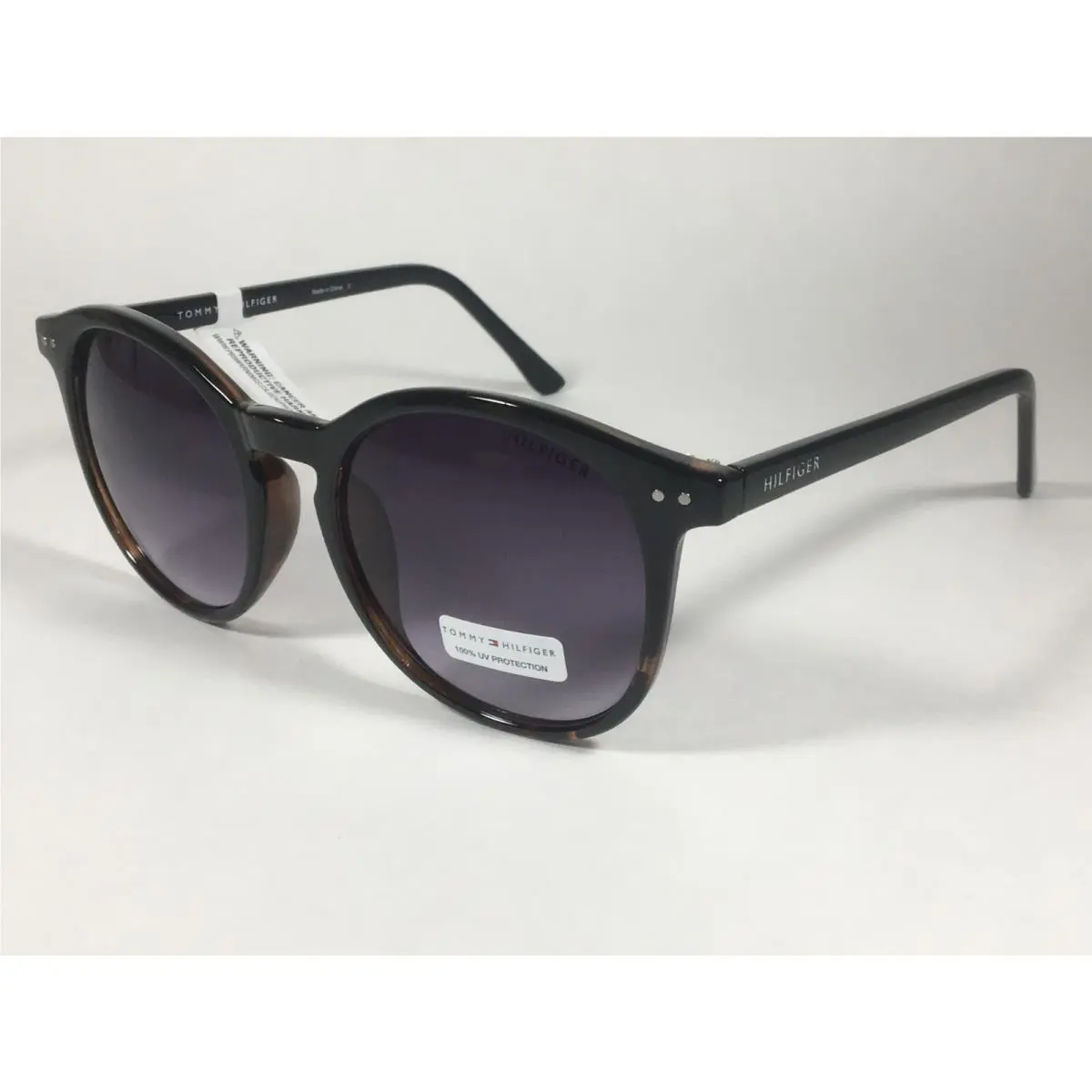 Dream WP OL453 Round Keyhole Sunglasses Black Tortoise Frame Gray by Tommy Hilfiger