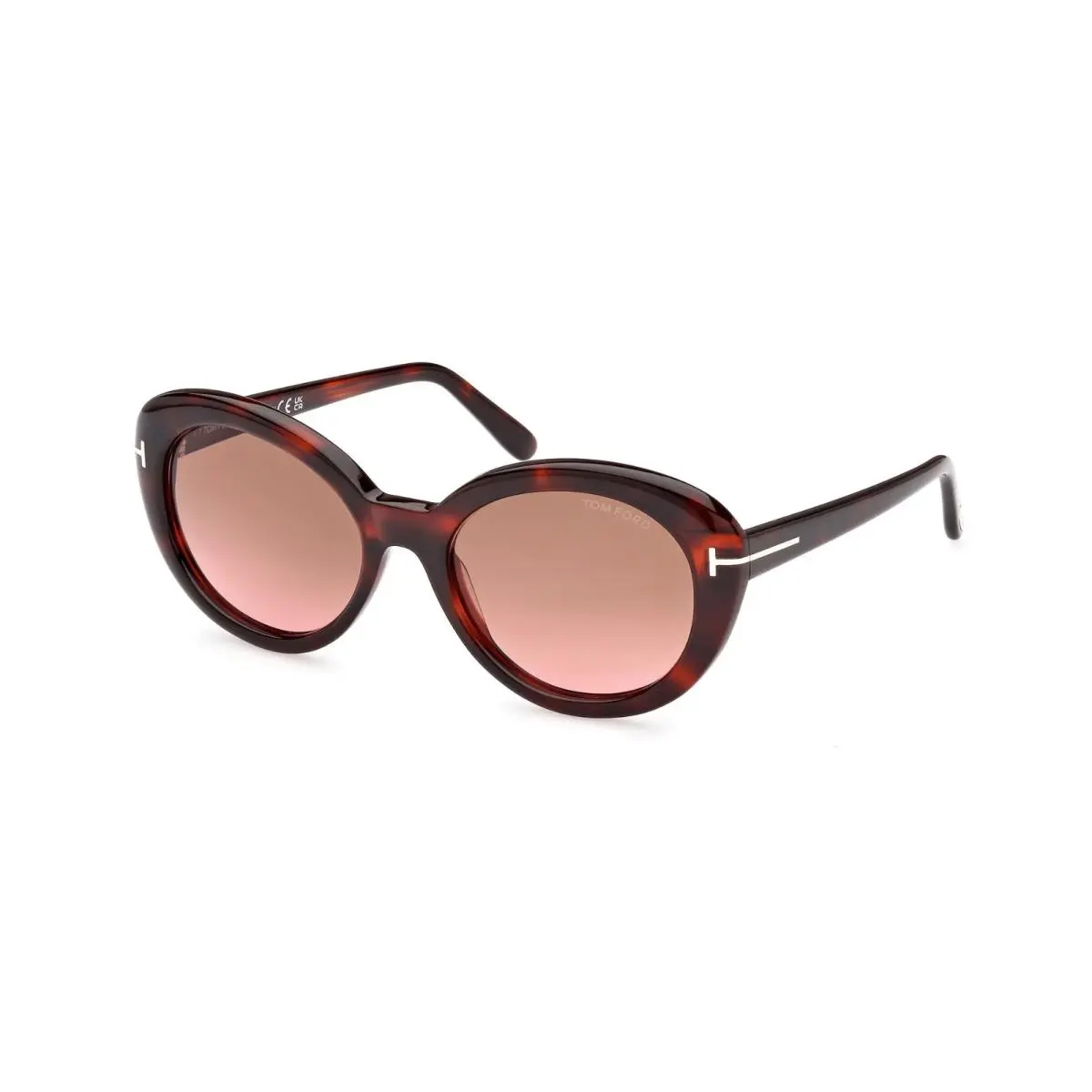 Sunglasses w Soft Case - FT1009 Lily 55Y - Pink Havana / Bordeaux by Tom Ford