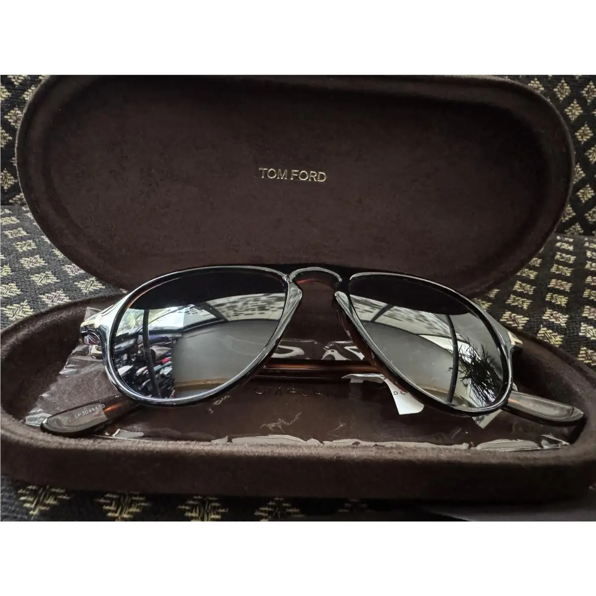 Aviator Maxime TF107 Sunglasses w Tag 50-16-140 Black / Brown by Tom Ford