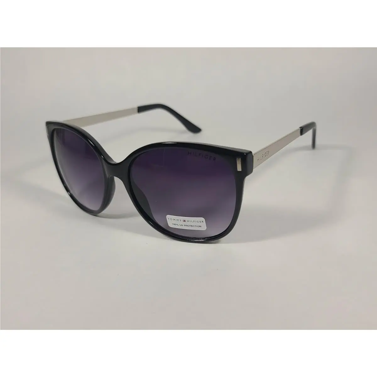 Tommy Hilfiger Breeda WP OL429 Sunglasses Black Silver Frame Gray Gradient Lens