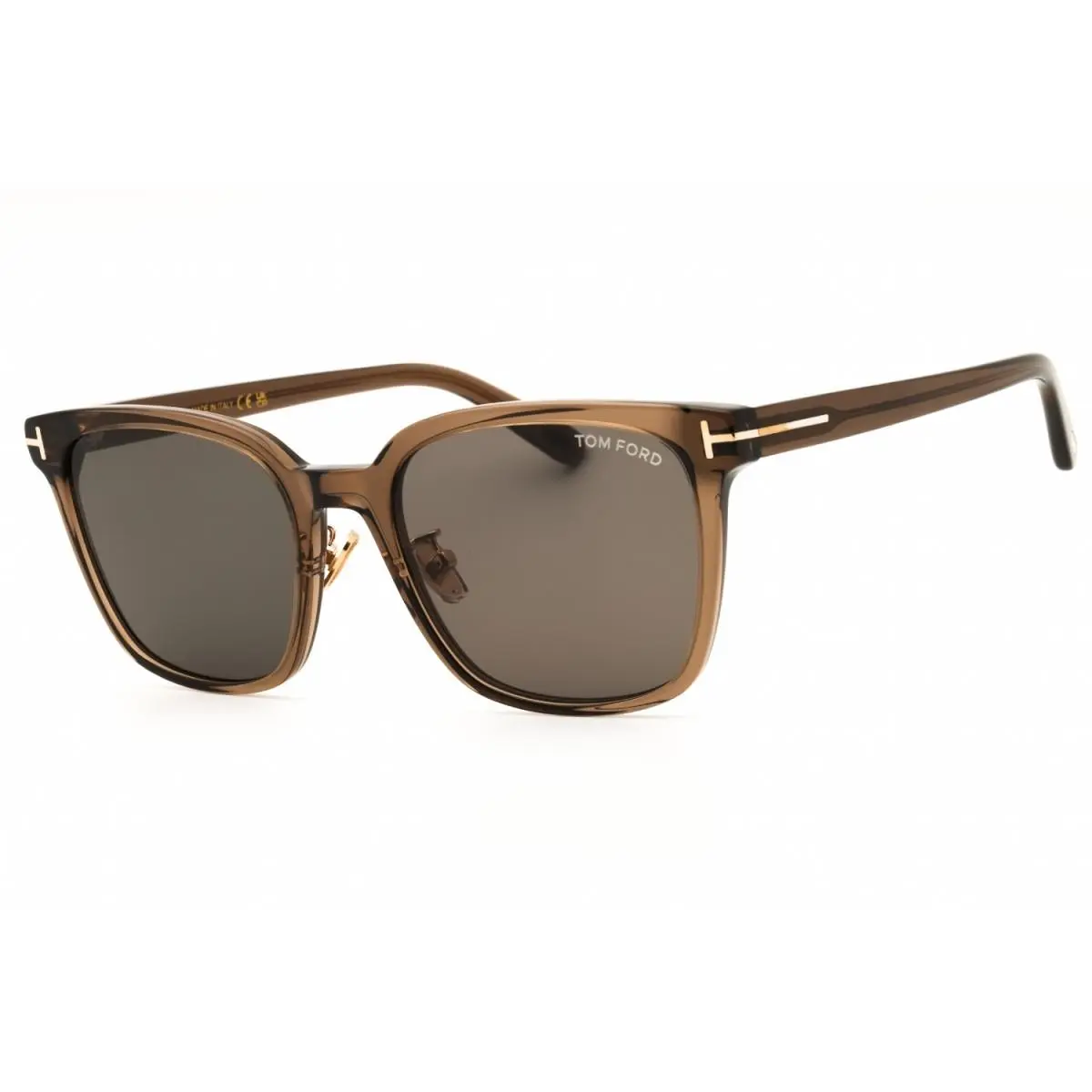 FT1286-K 45A Shiny Light Brown/smoke 56-20-145 Sunglasses by Tom Ford