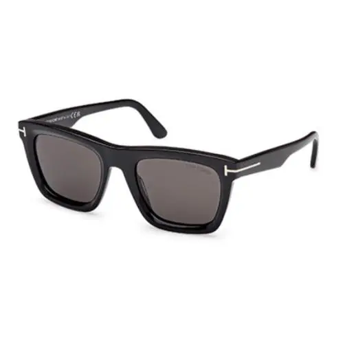 FT1207 Lelio 01A Shiny Black/smoke Square Men`s Sunglasses by Tom Ford