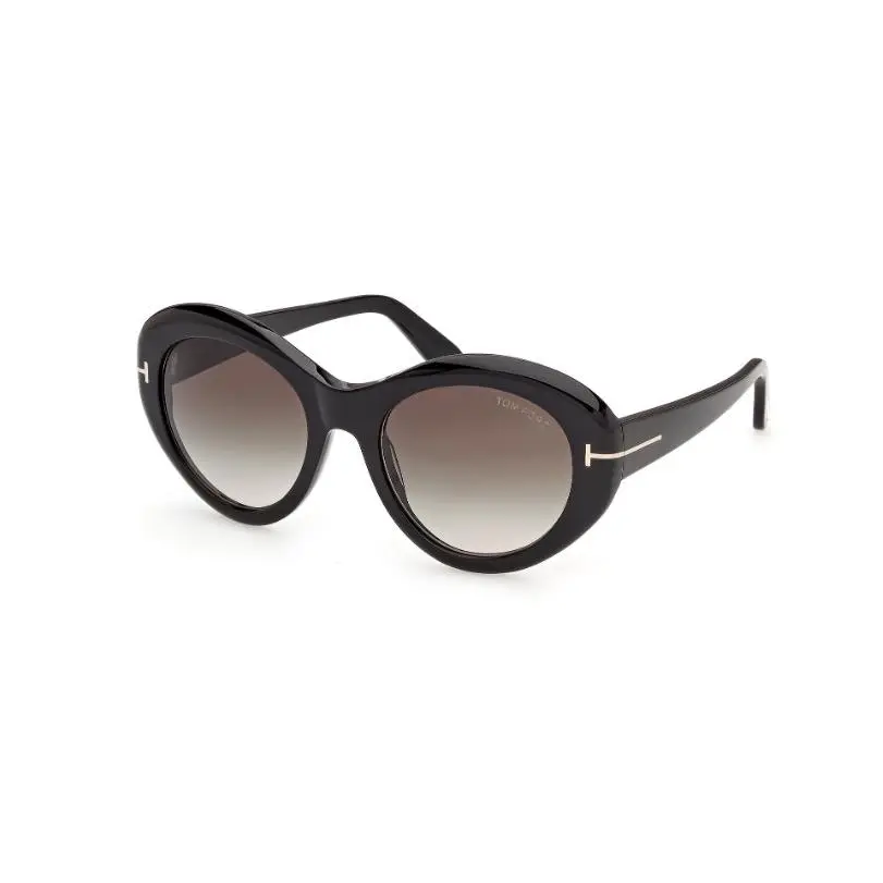 ELODIE-02 FT1423 01B Shiny Black/gradient Smoke 54mm Women`s Sunglasses by Tom Ford