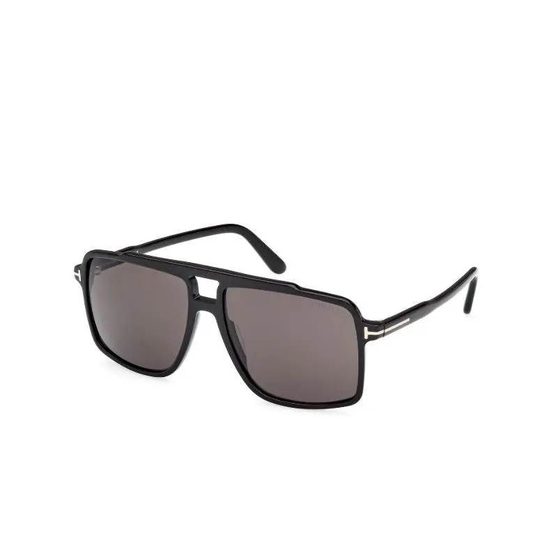 FT1177 Kemp 01A Shiny Black/smoke 59mm Men`s Sunglasses by Tom Ford