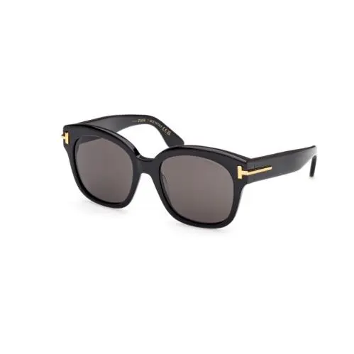Tom Ford Icon FT1235 01A Shiny Black/ Smoke 55mm Women`s Sunglasses