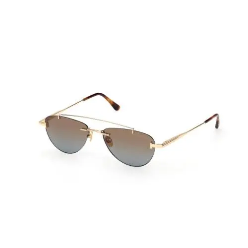 Tom Ford ASTOR-02 FT1356 30F Shiny Deep Gold/ Gradient Brown Men`s Sunglasses