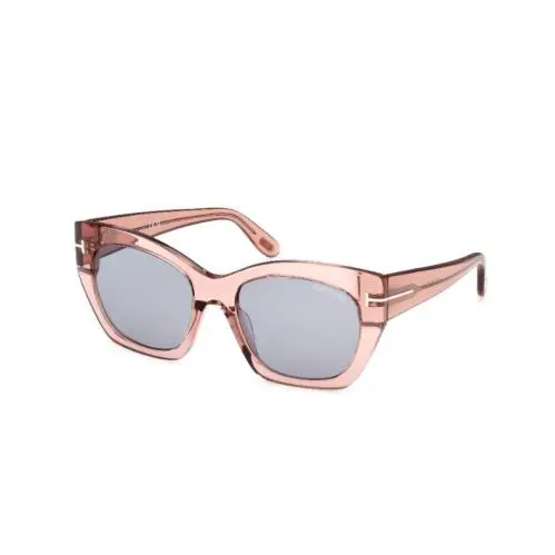 JONI-02 FT1422 72A Shiny Light Pink/smoke 54mm Women`s Sunglasses by Tom Ford