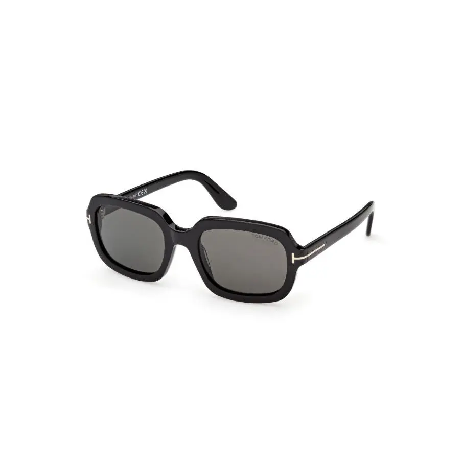Tom Ford LANA-02 FT1342 01D Shiny Black/smoke Polarized 53mm Women`s Sunglasses