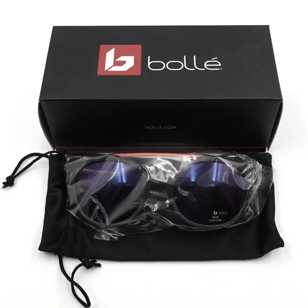 Boxton Sunglasses Unisex Medium Black Red 12355 Tortoise Sport Lifestyle by Bolle