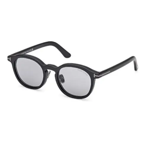 Tom Ford FT1277-D-N 02A Matte Black/smoke Round Men`s Sunglasses