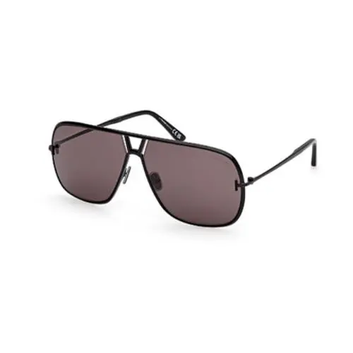 Tom Ford FT1204 Stavros 01A Shiny Black /smoke Soft Square Men`s Sunglasses