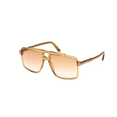 Tom Ford FT1177 Kemp 39F Shiny Dark Yellow/gradient Brown 59mm Men`s Sunglasses - Frame: Shiny Dark Yellow, Lens: Gradient Brown
