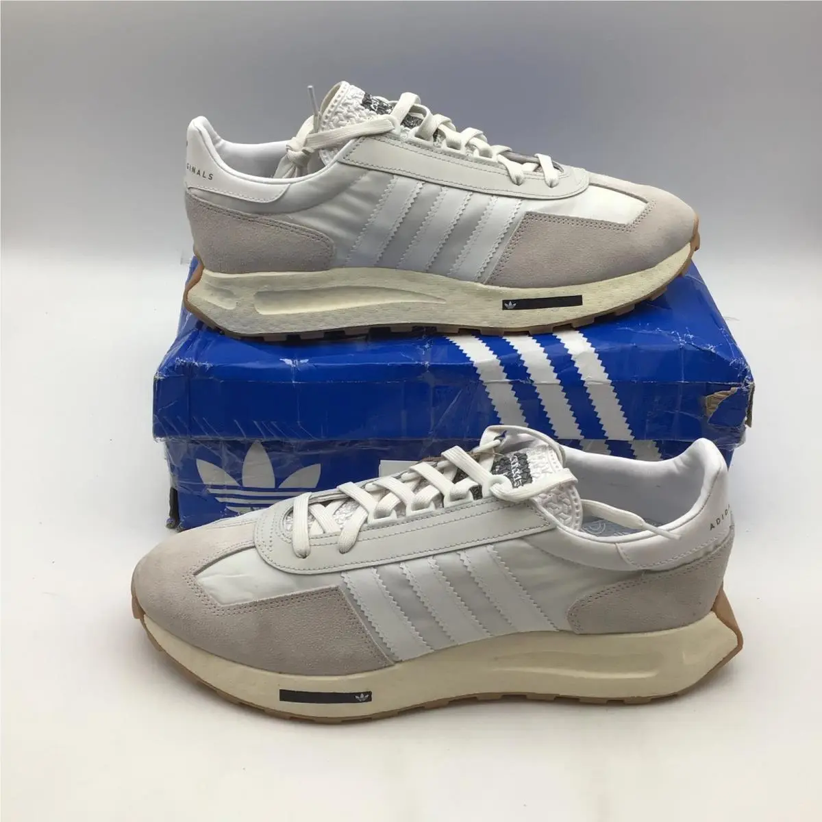 Retropy E5 Mens White Grey Gum Sole Sneakers Shoes HO3075 Size 12 by Adidas