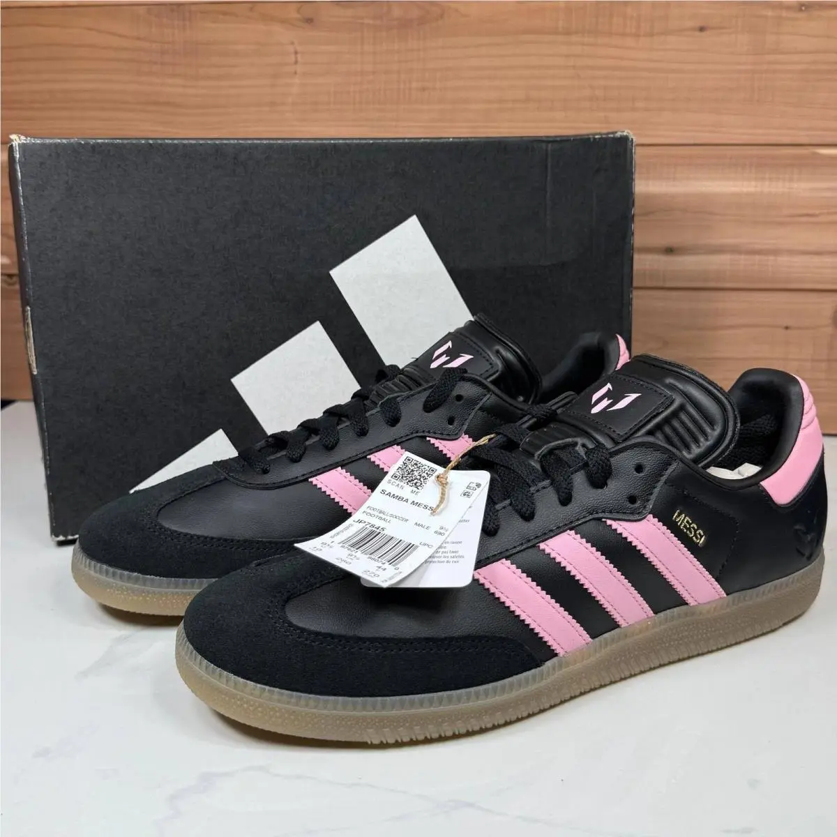 Adidas Samba Messi Inter Miami Black Pink Gum JP7845 Mens Size 10
