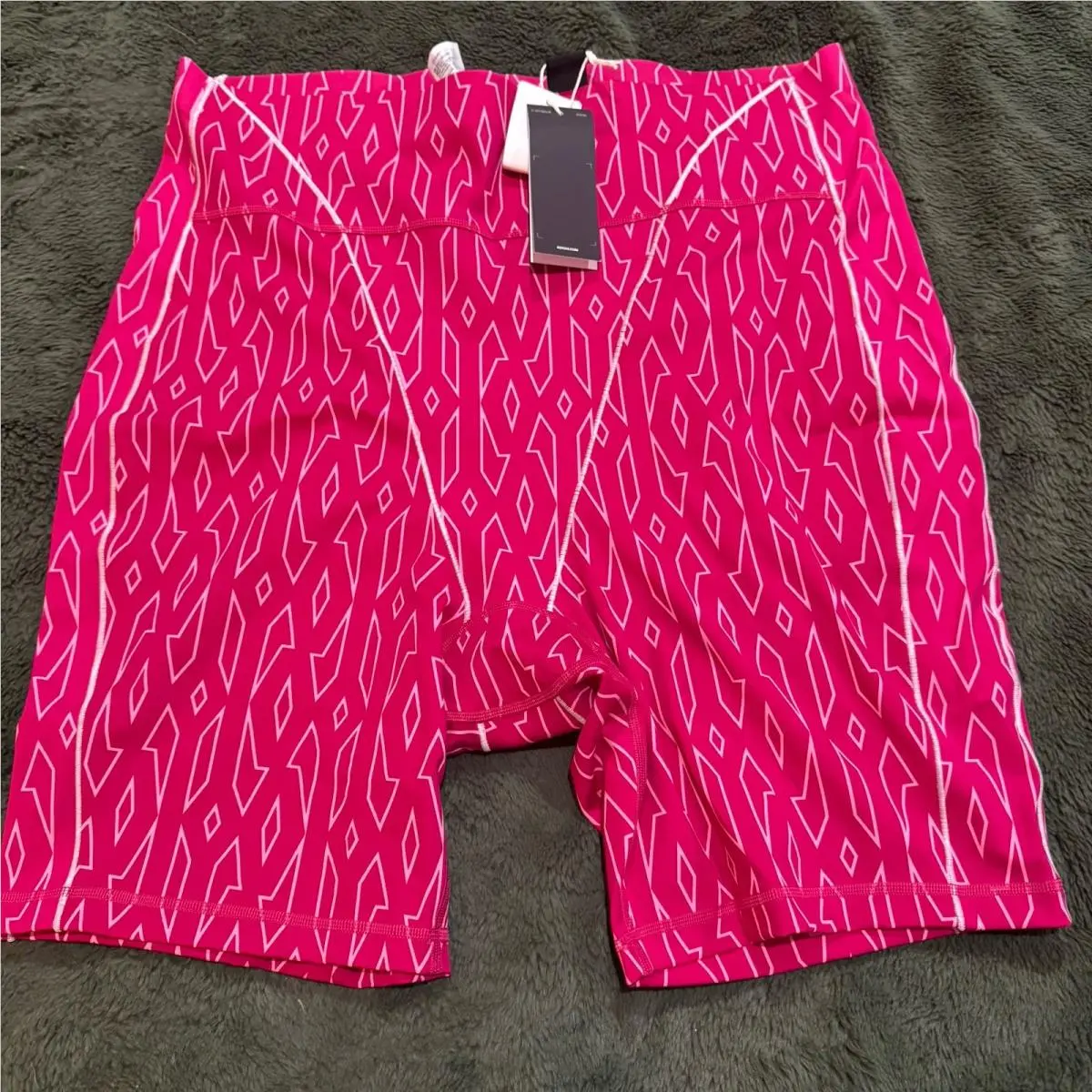 Adidas X Ivy Park Hot Pink Monogram Shorts Size 2XL